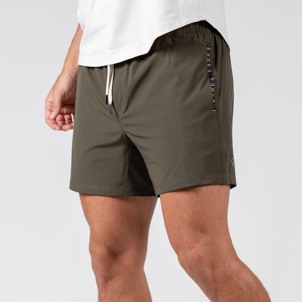 【Subculture】 NYLON SURF SHORTS OLIVE ２ Flow 2.0 Short (Athletic) - Olive 5.5