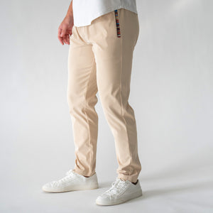 Sapien Pant (Casual Stretch) - Ivory - Front Left Side - White Backdrop