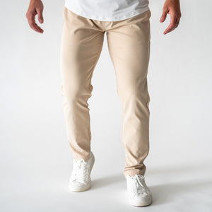 Sapien Pant (Casual Stretch) - Ivory - Front - White Backdrop