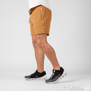 Flow 2.0 Short (Athletic) - Turmeric 5.5" & 7" - Linerless