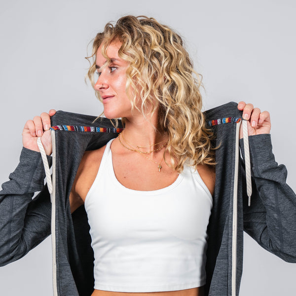 Kozie Zip-Hoodie - Charcoal – Wowie