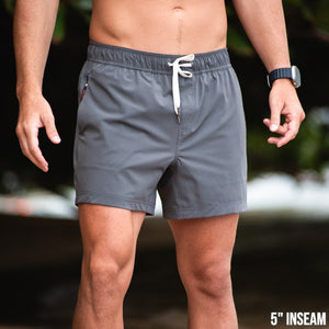 Nomad 3.0 Short (Hybrid) - Charcoal 5" - Linerless - Front