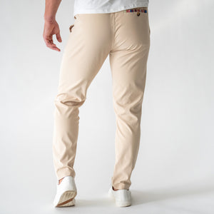 Sapien Pant (Casual Stretch) - Ivory - Back - White Backdrop