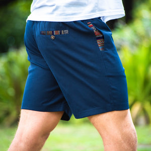 Sapien 2.0 Short 7"(Casual Stretch) - Navy Blue back pocket lifestyle