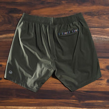 Flow Short - Olive 7" - front flat lay