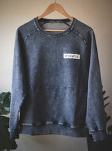 Vintage-Washed Crewneck Sweater - Blue Acid