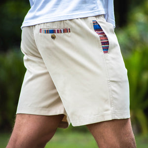 Sapien 2.0 Short 7"(Casual Stretch) - Ivory back pocket lifestyle